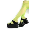 Sandaler 2022 plus storlek 43 skor kvinnor hög plattform svart gotisk cosplay bekväma kilar klackar sandal tofflor sommar utomhus glider t221209