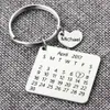 Keychain de calendário personalizado Chavening esculpido em calendário