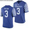 NCAA Kentucky Wildcats Football College 13 JJ Weaver Jersey 5 DeAndre Square 80 Brenden Bates 29 Lavell Wright 6 Dane Key 9 Tayvion Robinson alla sömmar