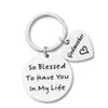 Godmother Gifts Key Chain Religious Keyring Jewelry Baptism Thank You Gift for Beloved From Godson Goddaughter Pendant