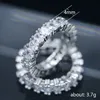 Zircon cubique anneaux femmes demoiselle d'honneur carré goutte coeur diamant bague de fiançailles cadeau de mariage bijoux fins volonté et sable