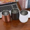 Mokken drinkware eieren cup roestvrijstalen vacuümbekers moderne yerba mate kalebas set rose gouden container met stro deksel reinigingsborstel