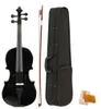 44 Full Size Acoustic Violin Fiddle Black with Case Bow Rosin8056096