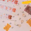 1pcs Caramel Pudding Bear 15cm Ruler Bookmark Type Cute Cartoon Straight Liner Office School Student Supplies A7290