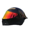 Kaski motocyklowe Czarna rocznica mężczyzn Kapelusz Helmetmotorcycle z GP-R Spoiler Full Face Helmet Safety Motorcross Casque