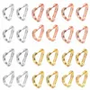 Boucles d'oreilles créoles ESSFF marque or Rose/argent/or coeur cercle de cristal pour les femmes mode CZ cuivre bijoux en gros