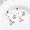 Dangle Earrings Fish Tail Pearl For Women Gifts Crystal Bell Drop 2022 Fashion Jewelry
