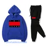 Moda Erkek ve Kadınların Takipleri Kapşonlu 2 Parçalı Set Kapşonlu Sweatshirt Sweatshirt Sweatofants Sportwear Jogging Suit Boyutu S-3XL225O