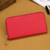 Mode Zip Around Women Purse Pu Leather Long Pl￥nb￶cker f￶r Lady Travel Card Case Holder Classic Wallet High Quality261U