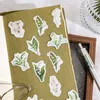 45st Flower Mirror Stickers Boxed Set White Lily Adhesive Notes Decoration for Diary Album Present School A7310