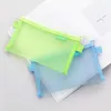 1st Simple Mesh Zip Pouch Portable Pencil Case Pen Bag For Stationery Storage Office School Supplies A7164