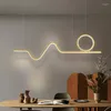 Lampade a sospensione Luci a LED Design moderno oro per soggiorno, sala da pranzo, camera da letto, lampada da soffitto a sospensione, barra da cucina