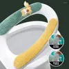Toalettstol täcker kudde hushåll flanell toaletter klistermärke stick-typ kan skäras och tvättas vinter varmt lock