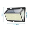 468 LED's Outdoor Solar Wall Lights 270 Wijdhoek IP65 Waterdichte PIR Motion Sensor 3 Modi Grote helder zonnelampje