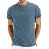 Camisetas masculinas de verão de verão grande algodão sólido camisetas curtas de manga curta