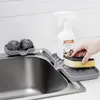 Contenitori per cucina Vassoio per lavello in silicone Portasapone con scarico incorporato Labbro controsoffitto Scrubber Spazzola Spugna Bottiglie Organzer