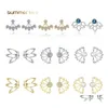 Stud Lotus Boucles D'oreilles Ailes D'ange Fleur Boucle D'oreille Géométrie Cerceau Derrière Cristal Oreille Chic Simple Pour Les Femmes Et Drop Delivery Jewelry Otqsw