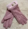Luvas de cinco dedos 4 cores femininas quentes sólidas pulso dedo inteiro moda inverno senhoras lã de pelúcia249W