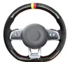 Volkswagen Golf 2015 Anpassad bil rattskydd Hand Sydd mocka tyg Polo GTI Scirocco