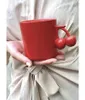 Mugs Nordic Ins Style Creative Design Water Cup Ceramic Cherry Banana Peach Love Mug Small Lovely Gift Ornament Home Decoration