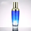 Bottiglie di stoccaggio 100ml Bottiglia di vetro viola/verde/rosa/blu Pompa d'oro/spruzzatore Lozione/emulsione/siero/fondotinta Essence Moisture Toner