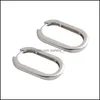 Hoop Huggie 100 Pure 925 Sterling Silber Ohrringe für Frauen Punk Cool Ins Minimalist Geometrische Oval Kreis Earing Schmuck Yme483 Dro Otnak