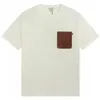 サマーショートスリーブTシャツメンズスウェットシャツクラシックロゴ刺繍ポケットTシャツデザイナーTシャツ男性女性プルオーバーティー4xl237g