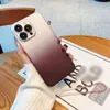 Skin Feel Gradient Phone Case met Lens Film Lanyard voor iPhone 14 Plus 13 12 11 Pro Max Anti Drop Shockproof PC -hoes