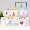 10-15cm Cartoon Rabbit Unicorn Dinosaur Octopus Keychain hanger Activiteit Small Gifts Sieraden Plush Toy School Company Event Gift FY0240