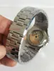 Super version style classique hommes montres 40mm cadran gris 2813 mouvement automatique date saphir lumineux acier raffiné derrière montre-bracelet mécanique transparente pour hommes