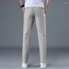 メンズパンツ2022春夏細い男性スリムフィットコットンワークパンツファッションクラシックカーキブルージョギングブランドストリートズボン