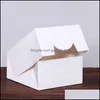 Gift Wrap Vintage Transparent Window Kraft Paper Baking Box Grain Candy Packaging Handmade Cake West Point Muffin Boxs Part Ing Drop Dhaup