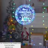 Cuerdas 3D Acrílico LED Luces de Navidad Ventana Pared Habitación Lámparas colgantes 2023 Año Decoración para el hogar Iluminación de hadas Guirnalda de vacaciones al aire libre