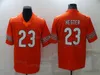 Herrar Fotboll 1 Justin Fields tröja 23 Devin Hester 29 Tarik Cohen 32 David Montgomery 51 Dick Butkus Marinblå Vit Orange Team Alla sydda Vapor Color Rush Uniform