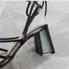 Sandals Women's Sandals 2022 Summer New Black PU Thin Strap Ankle Cross Straps High Heels Fashion Casual Thick Heel Women's Shoes 7.5CM T221209