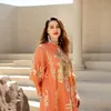 Этническая одежда на Ближнем Востоке Abaya Sparkle Sequins Вышивая вышивка Dubai Jalabiya с длинными рукавами скромные хиджаб кафтановый арабский мусульманские платья индейки