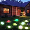 Ladung LED Outdoor Garten Leuchtende Kopfsteinpflaster Form Licht 16 Farben RGB Terrasse Landschaft Rasen Lampe Mit Fernbedienung