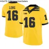 NCAA Iowa Hawkeyes College Football 31 Jack Campbell Jersey 28 Jack Koerner 33 Riley Moss 16 Paul Krause 33 Bob Sanders 16 Chuck Long Black White Yellow