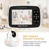 Kameror 100-240V 3.5in Baby Video Monitor Night Vision 2 Way Talk Lullaby Security Camera med temperaturdetektering
