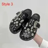 Slippare Summer Women Mules 5cm Platform Leather Slippers Punk Hip-Hop Metal Decorative Chains tofflor Kvinnliga tjocka Bottom Black Slides T221209