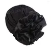 Ethnic Clothing Women's Big Flower Behind Elastic Bandana Beanie Scarf Muslim Under Hijab Full Inner Caps Hijabs For Cancer Patients