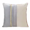 Housse de coussin de luxe en velours et Satin, taie d'oreiller décorative pour canapé, salon, maison, gris, 45x45cm