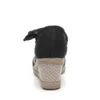 6cm veowalk linne kil sommar kvinnor sandaler vanligt bohemiska handgjorda damer avslappnad bekväm espadrilles plattform pumpar skor T221209 790