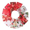 10x15cm Christmas Gift Wrap bag Snow flower hot gold band mouth gauze bag Eve holiday candy packing LK401