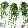 Decorative Flowers 90cm Silk Plant Artificial Vines Creeper Leaves Garland Wall Hanging Fake Ivy Vine For Home Indoor Decor