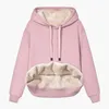 Women's Winter Hoodies Sweatshirts Pullover Zipper Cardigan Sherpa Fleece Warm Heavyweight Plush Sweatshirt