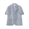 M￤ns kostymer herrjacka Summer Korean Fashion L￶st personlig rand axelplatta Design 2023 Casual Male Topps 2A5556