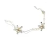 Headpieces O336 Freshwater Real Pearls Wedding Bridal Hairbands Bride Headband Headpiece Ladies Korean Fashion Hair Accessories