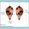 Charm Fashion Pu Leather Oval Earrings Statement Colorf Teardrop Earring Jewelry Gifts For Women Girls Drop Delivery Otaua