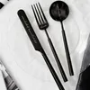 Dijkartikelen sets hoogwaardige klassieke bestek Set Designer Western Luxury Coffee Dinner Kitchen Fork Serving Talheres Cadeau